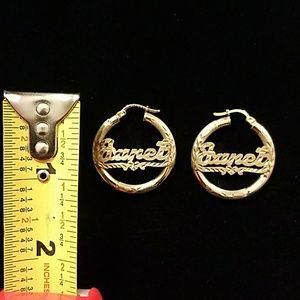 JANET' 10kt name tag set